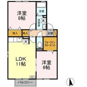 2LDK 間取り図