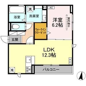 1LDK 間取り図