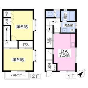2DK 間取り図