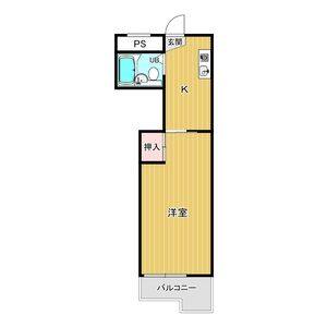 1K 間取り図