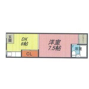 1DK 間取り図