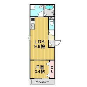 1LDK 間取り図