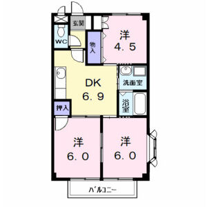 3DK 間取り図
