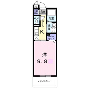 1K 間取り図
