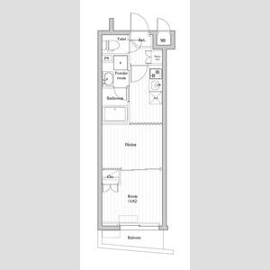 1DK 間取り図