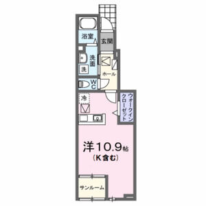 ワンルーム 間取り図