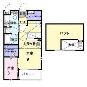 1LDK 間取り図