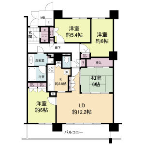 4LDK 間取り図