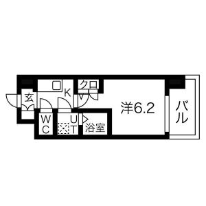 1K 間取り図