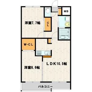 2LDK 間取り図