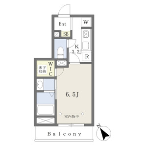 1K 間取り図