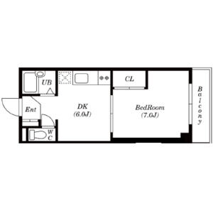 1DK 間取り図