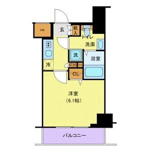 1K 間取り図