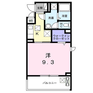 1K 間取り図