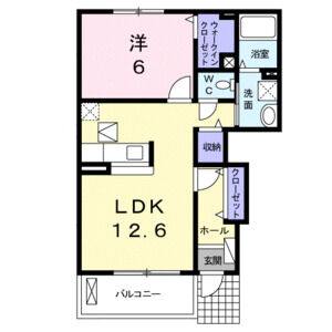 1LDK 間取り図
