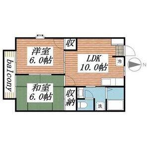 2LDK 間取り図
