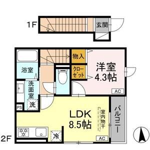 1LDK 間取り図