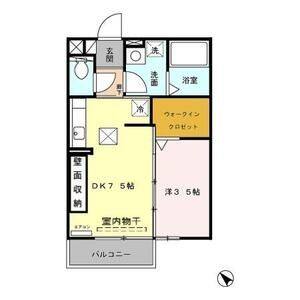 1DK 間取り図