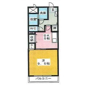 1DK 間取り図