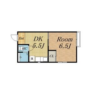 1DK 間取り図