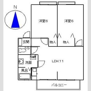 2LDK 間取り図