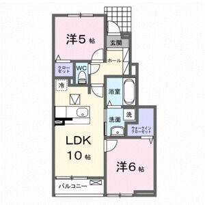 2LDK 間取り図