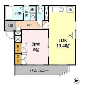 1LDK 間取り図