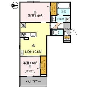 2LDK 間取り図