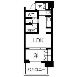 1LDK 間取り図
