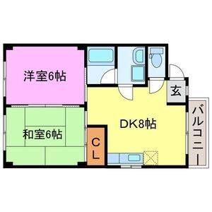 2DK 間取り図