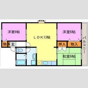3LDK 間取り図