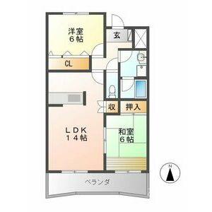 2LDK 間取り図