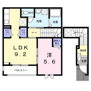 1LDK 間取り図