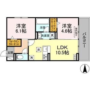 2LDK 間取り図