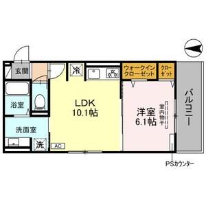 1LDK 間取り図