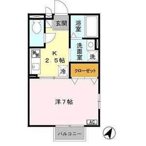 1K 間取り図