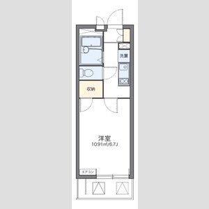 1K 間取り図