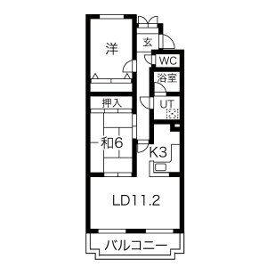 2LDK 間取り図