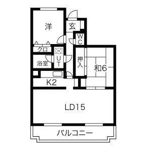 2LDK 間取り図