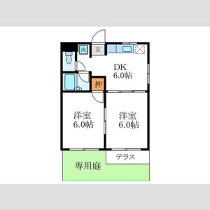 2DK 間取り図