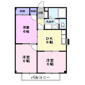 3DK 間取り図