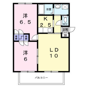 2LDK 間取り図