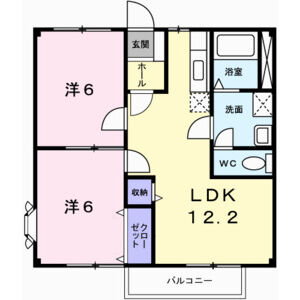 2LDK 間取り図