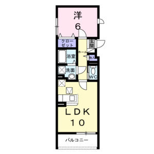 1LDK 間取り図