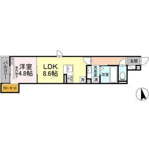 1LDK 間取り図