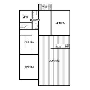3DK 間取り図