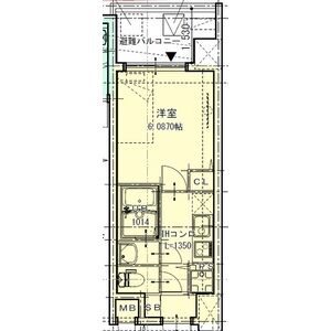 1K 間取り図