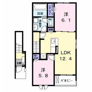 2LDK 間取り図