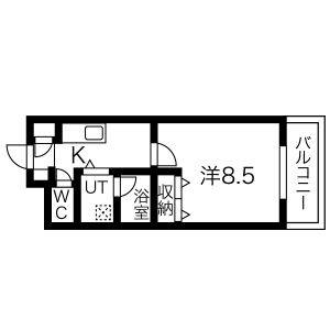 1K 間取り図