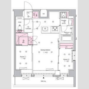 2DK 間取り図